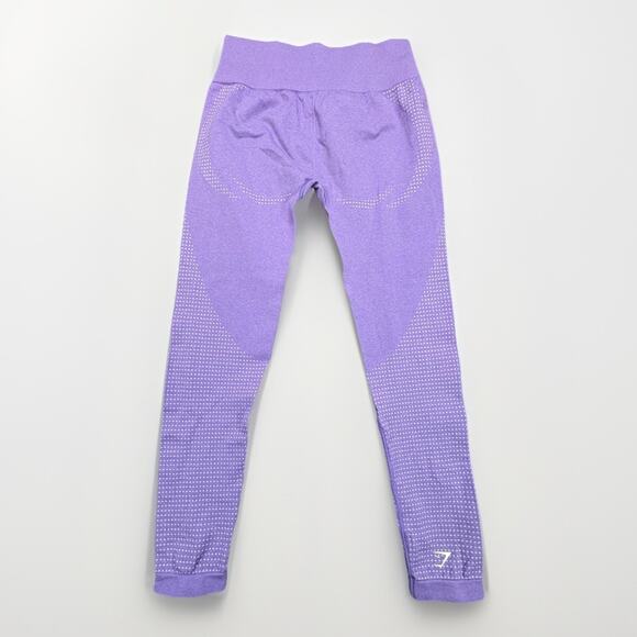 Gymshark Leggings Womens M Bright Purple Marl Vital Seamless 2.0 B1A2B Stretch - Picture 4 of 9